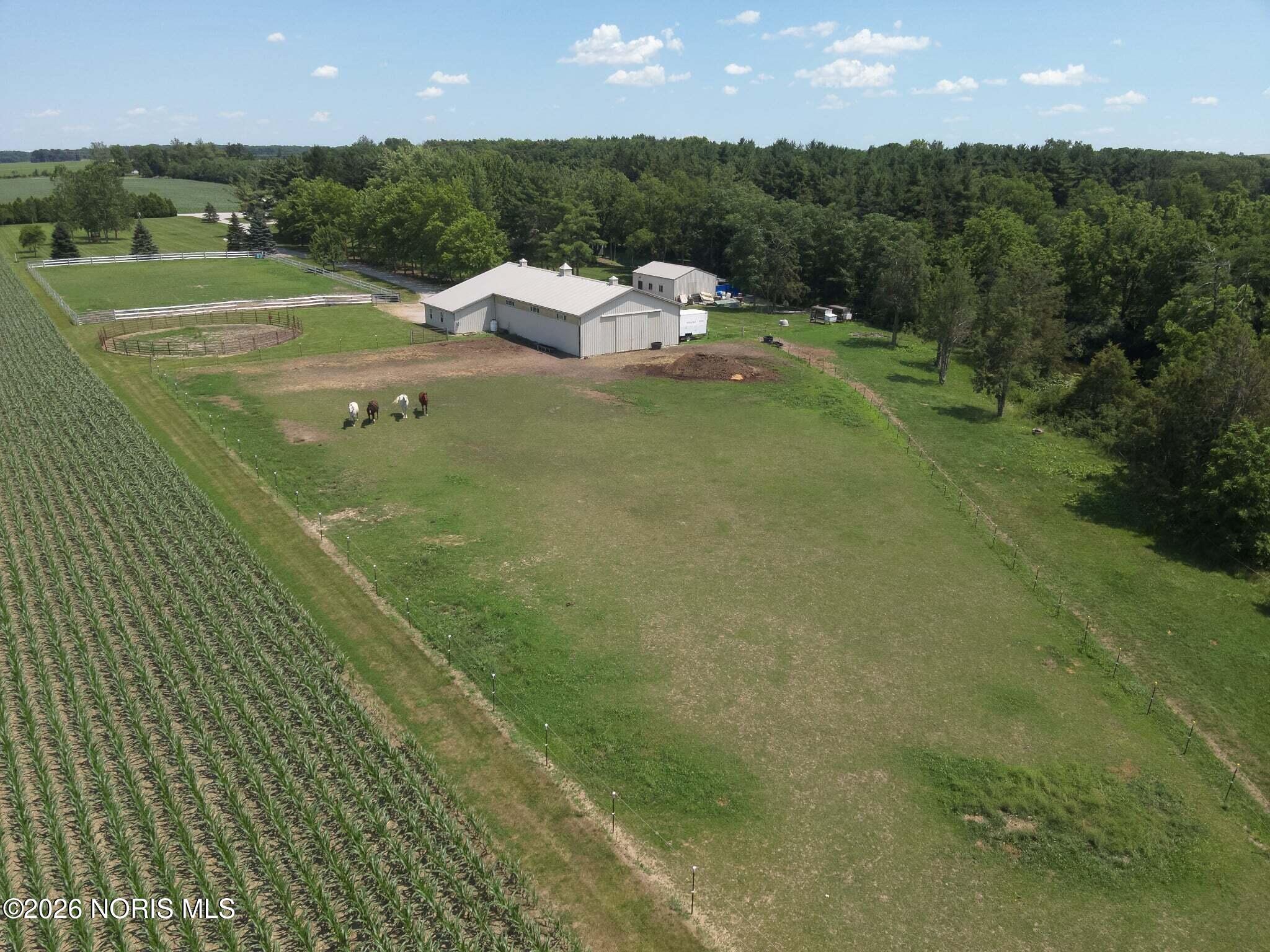 26654 Elliott Road Defiance, OH 43512 - Photo 56 of 56 Summer Aerial View