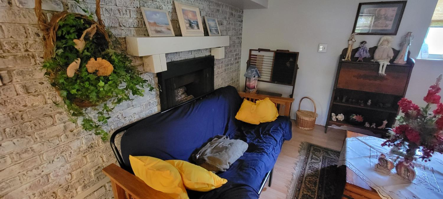 3402 North Wozniak Road Michigan City, IN 46360 - Photo 12 of 24 a living room with furniture fireplace and flat screen tv