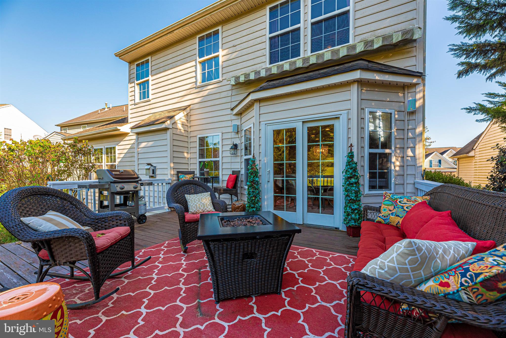 11221 Country Club Road New Market, MD 21774 - Photo 28 of 44 Rear Deck with Retractable Awning