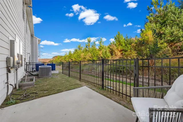 a view of a porch with a backyard