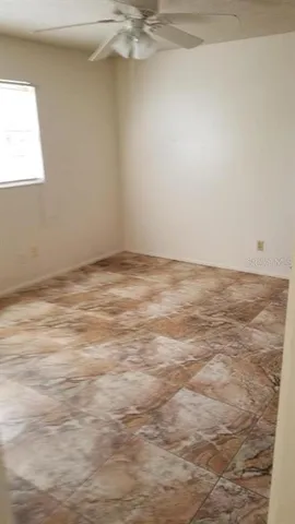 a view of a room with an empty space