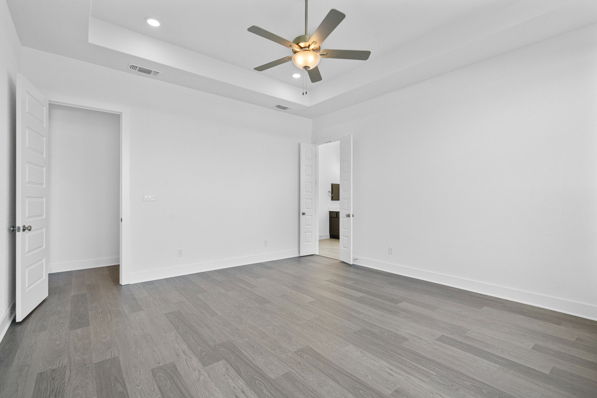 820 South Hemingway Loop Liberty Hill, TX 78642 - Photo 17 of 35 Primary Bedroom with tray ceiling