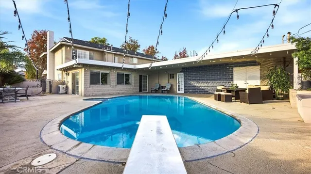 a view of outdoor space with seating