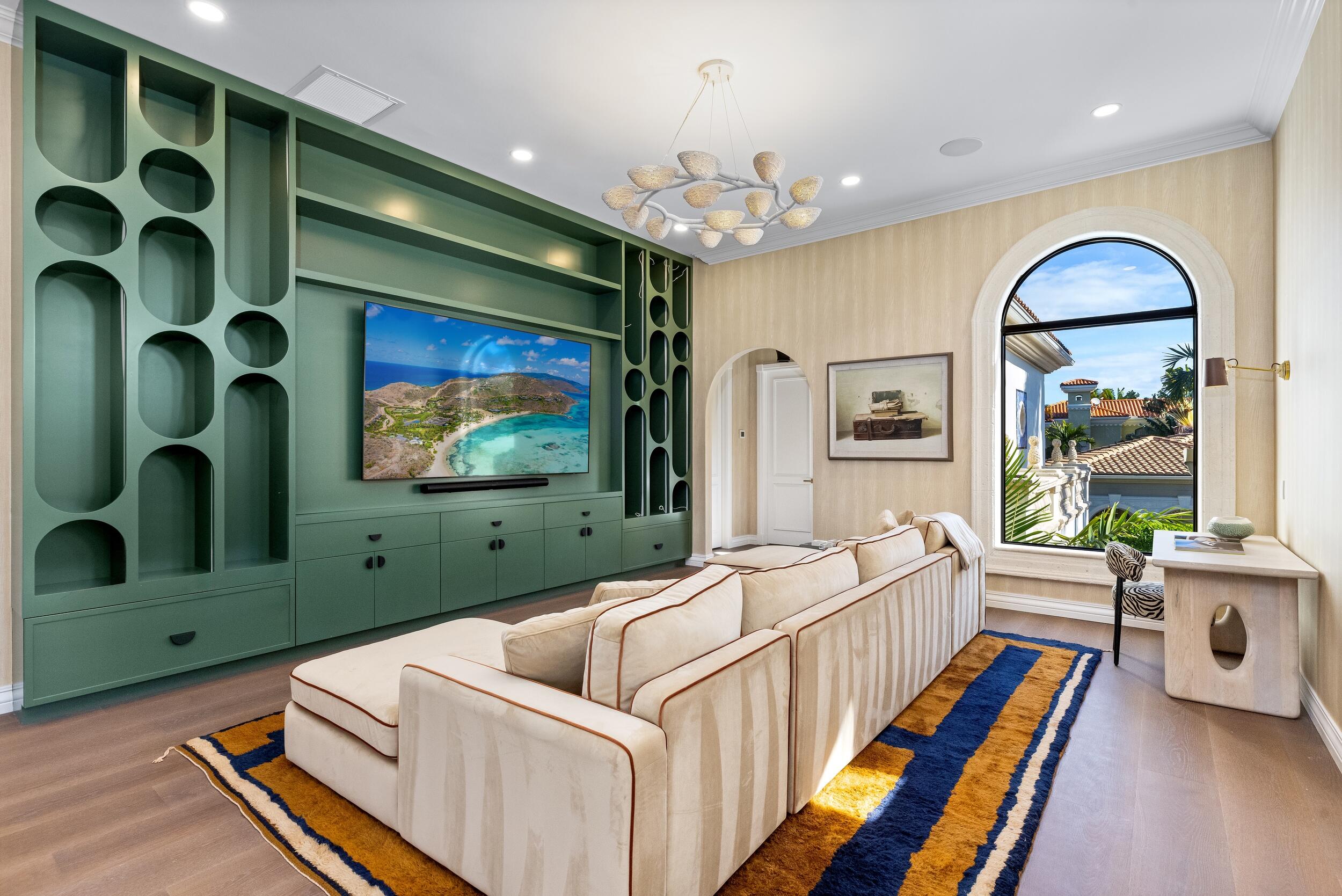 422 Addison Park Lane Boca Raton, FL 33432 - Photo 39 of 70 a living room with furniture and a flat screen tv