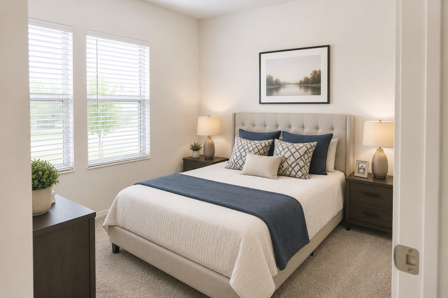 828 Mallow Road Leander, TX 78641 - Photo 7 of 14 Plush carpeting and large windows enhance this comfortable bedroom, offering a serene personal retreat.
