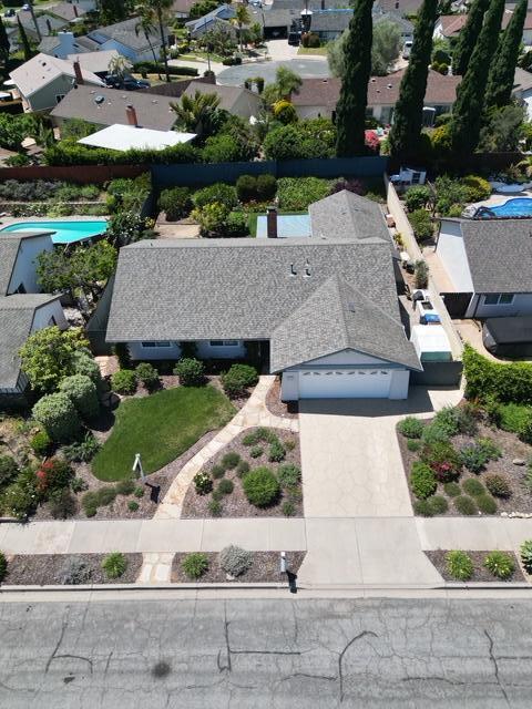 6020 Paseo Palmilla Goleta, CA 93117 - Photo 31 of 33 an aerial view of a house with a yard and outdoor seating