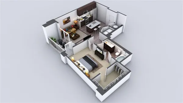 a view of a room with wooden floor and a window