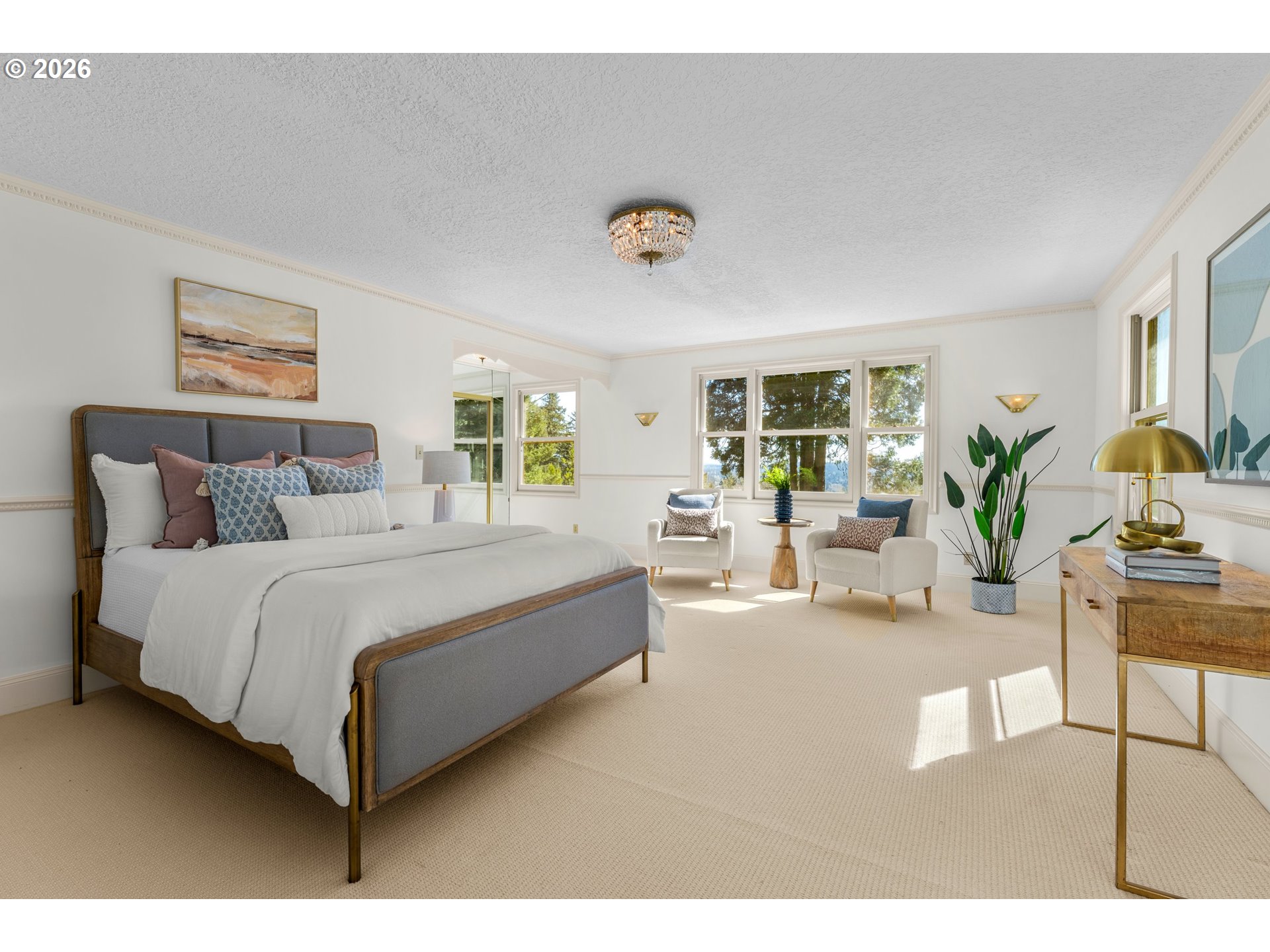 2732 Southwest Scholls Ferry Road Portland, OR 97221 - Photo 27 of 46 a bedroom with a bed and a table