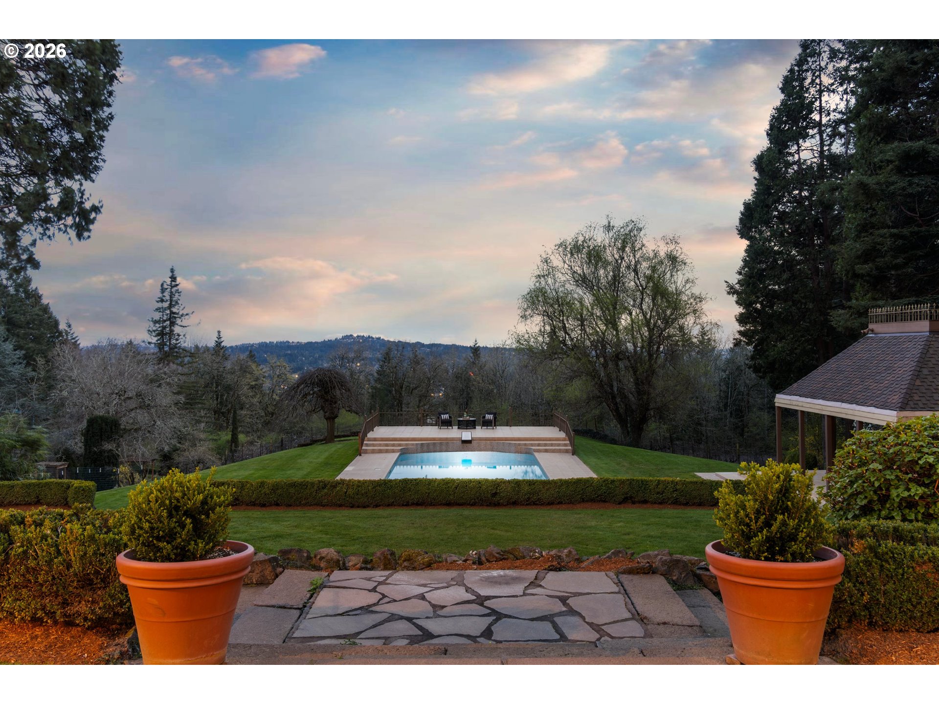 2732 Southwest Scholls Ferry Road Portland, OR 97221 - Photo 36 of 46 a view of a garden with a fountain