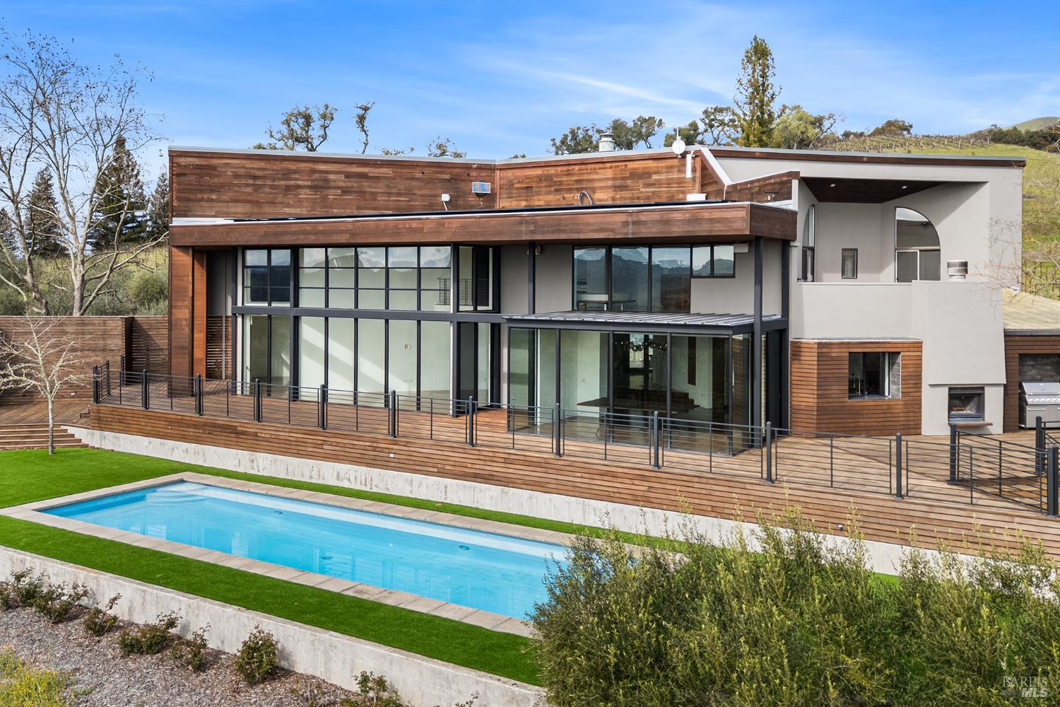 5232 Maacama Ridge Road Healdsburg, CA 95448 - Photo 2 of 20 a view of house with swimming pool and sitting area