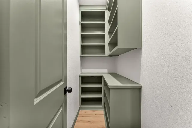 a view of a storage and utility room