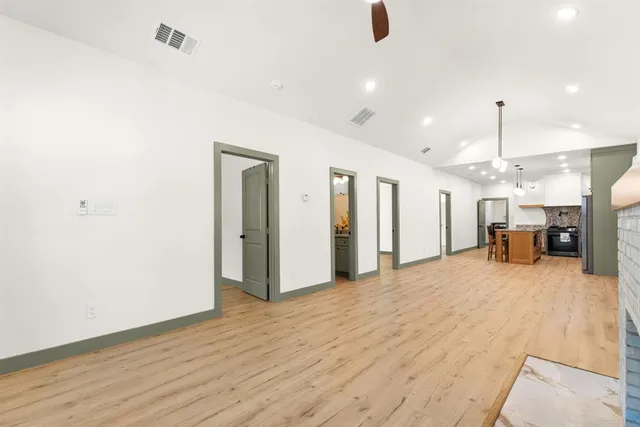 a large room with closet