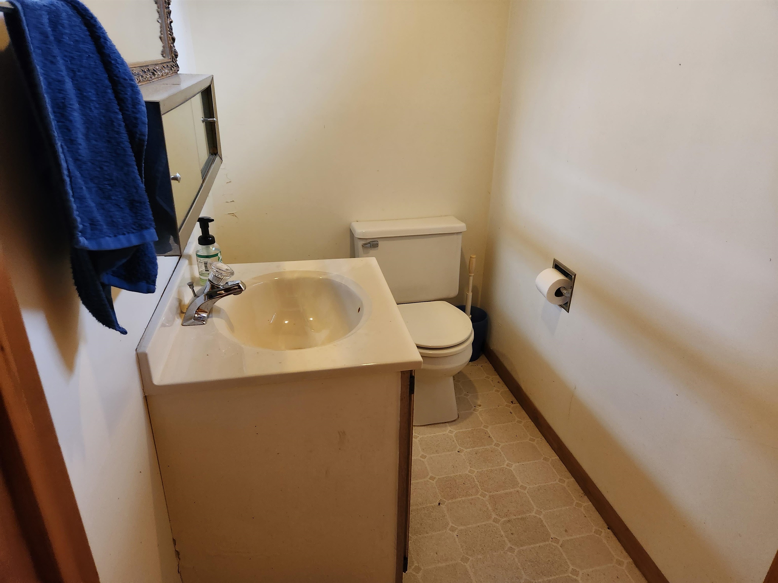7082 South Hoosier Road Ashton, IL 61006 - Photo 42 of 48 a bathroom with a sink toilet and mirror