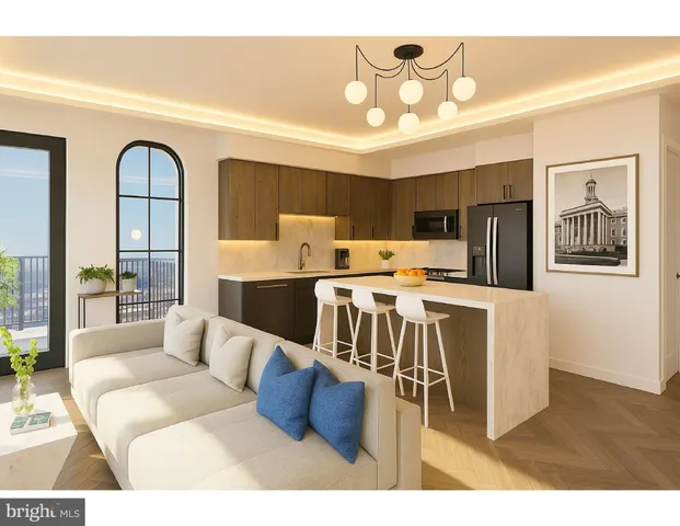 a living room with furniture and a couch