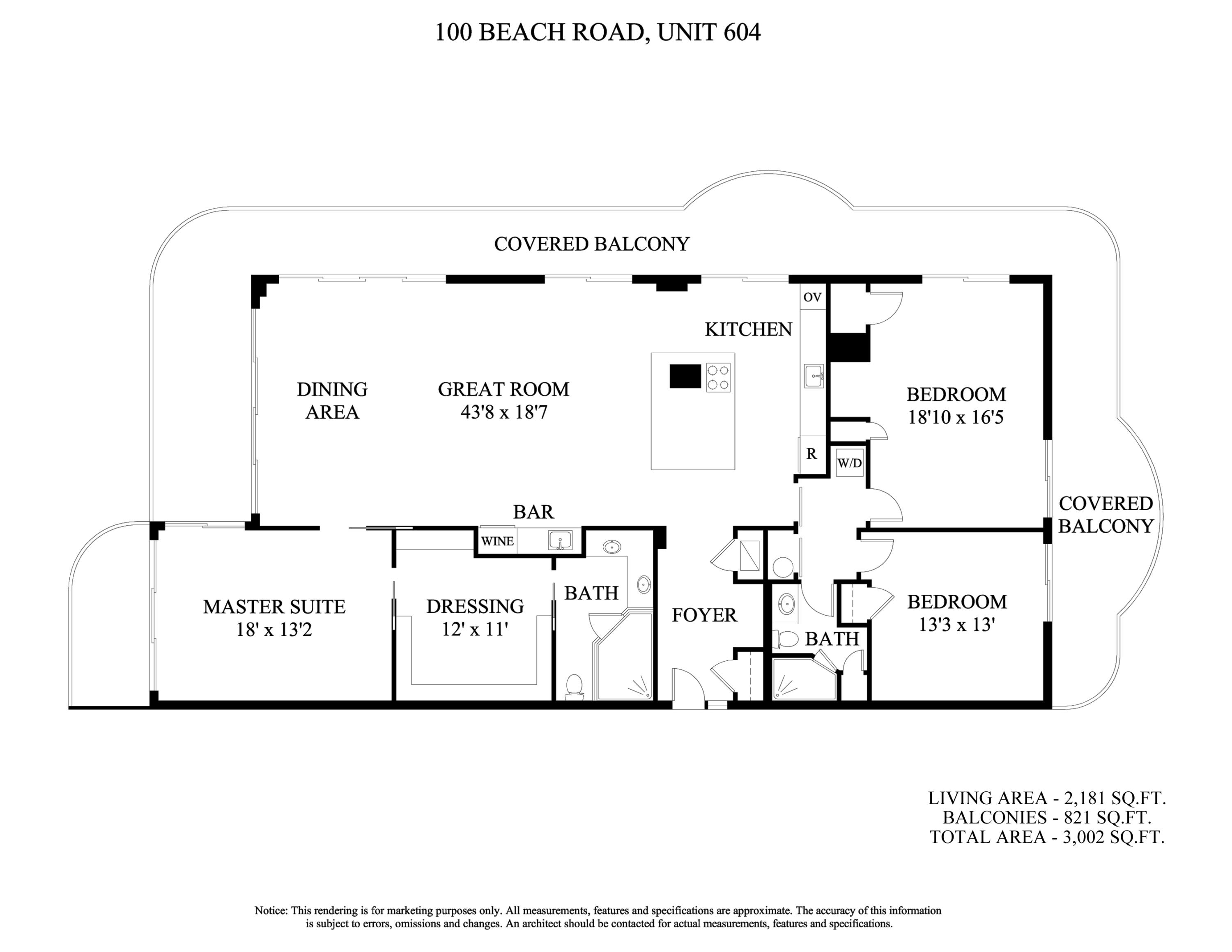 100 South Beach Road, Unit 604 Tequesta, FL 33469 - Photo 24 of 24 FLOORPLAN