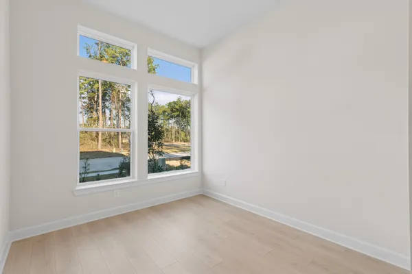 an empty room with a window