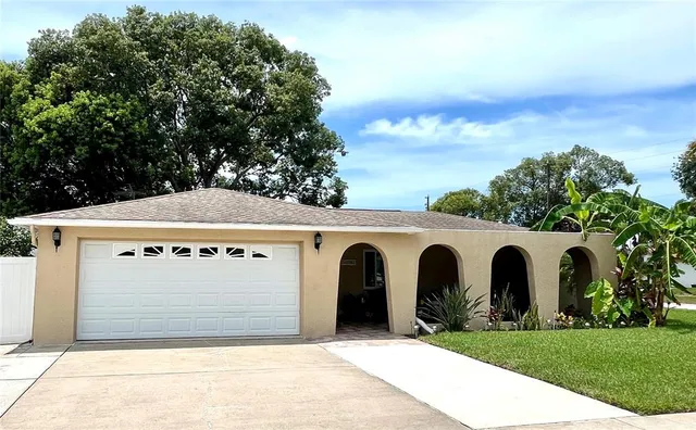 a outdoor space with garden view