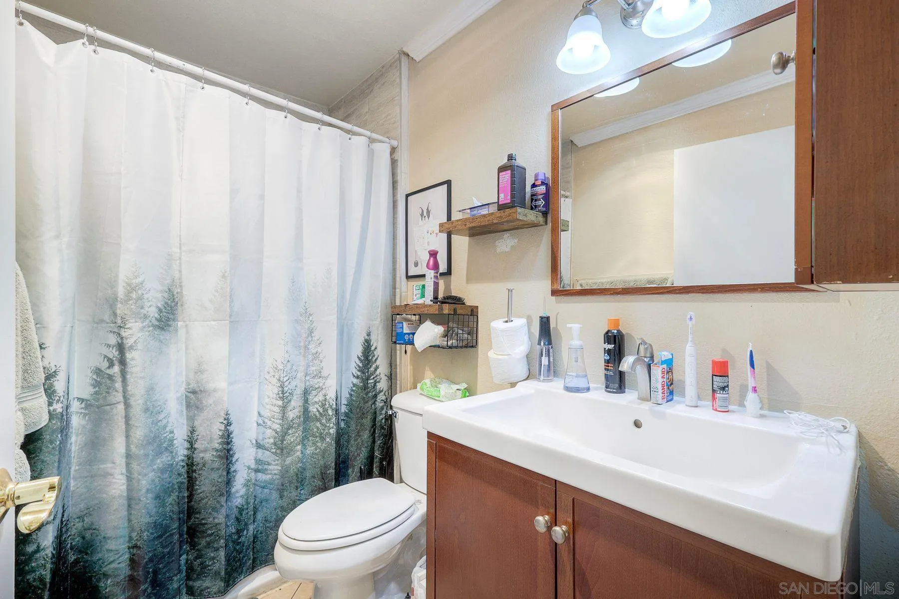 12923 Mapleview Street, Unit 6 Lakeside, CA 92040 - Photo 17 of 25 a bathroom with a sink vanity mirror and toilet