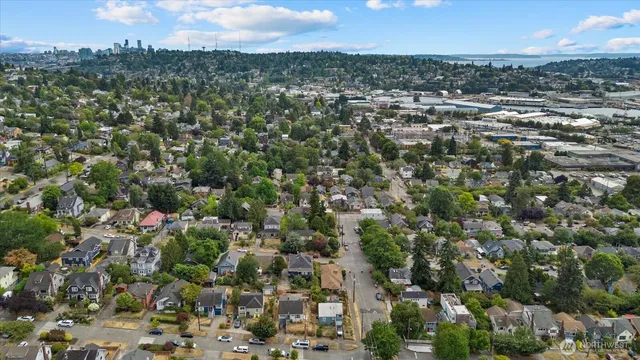 a view of lake with green space