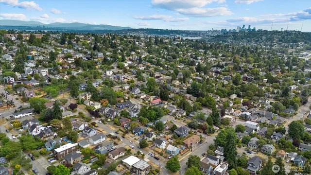 an aerial view of a city