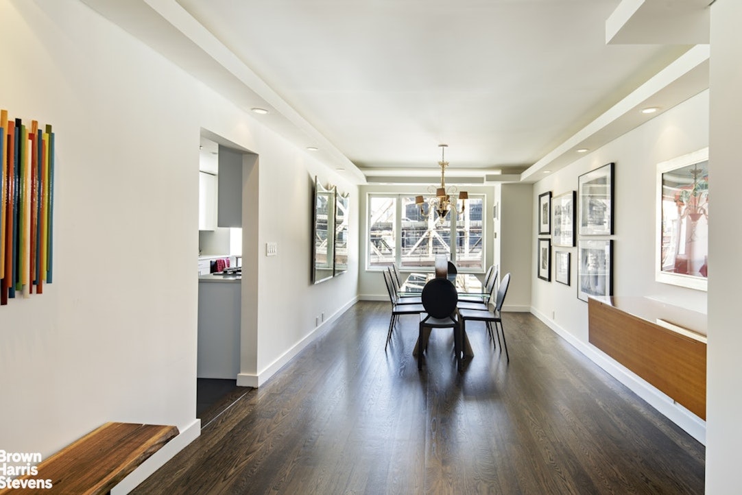 425 East 58th Street, Unit 7D Manhattan, NY 10022 - Photo 5 of 13 a dining room with furniture and wooden floor
