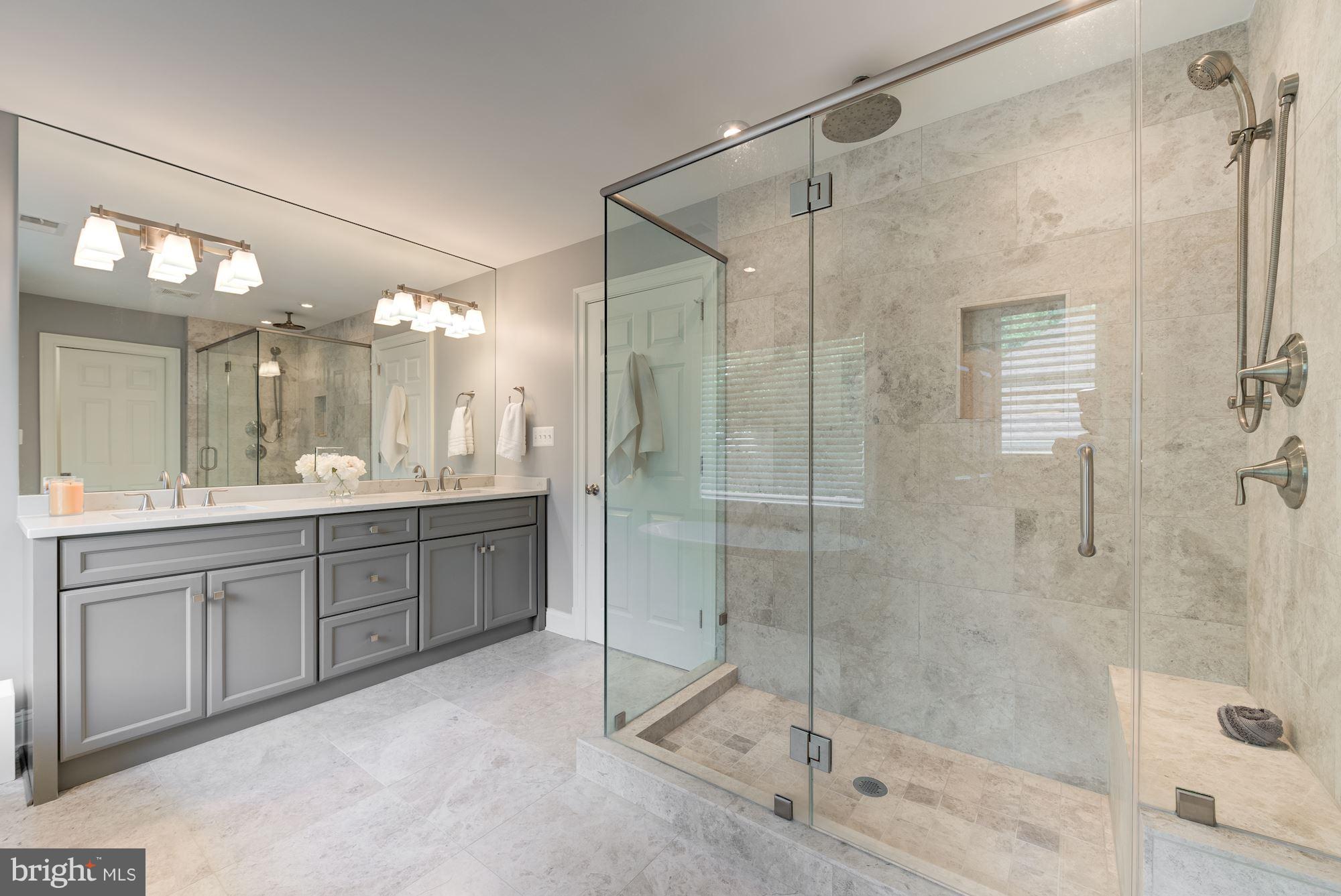 6834 St Albans Road McLean, VA 22101 - Photo 16 of 30 Huge walk in shower in master bath