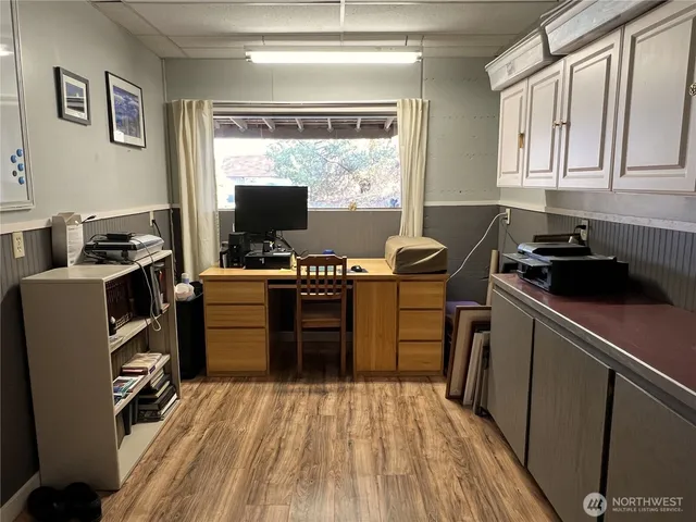 a room with storage and utility