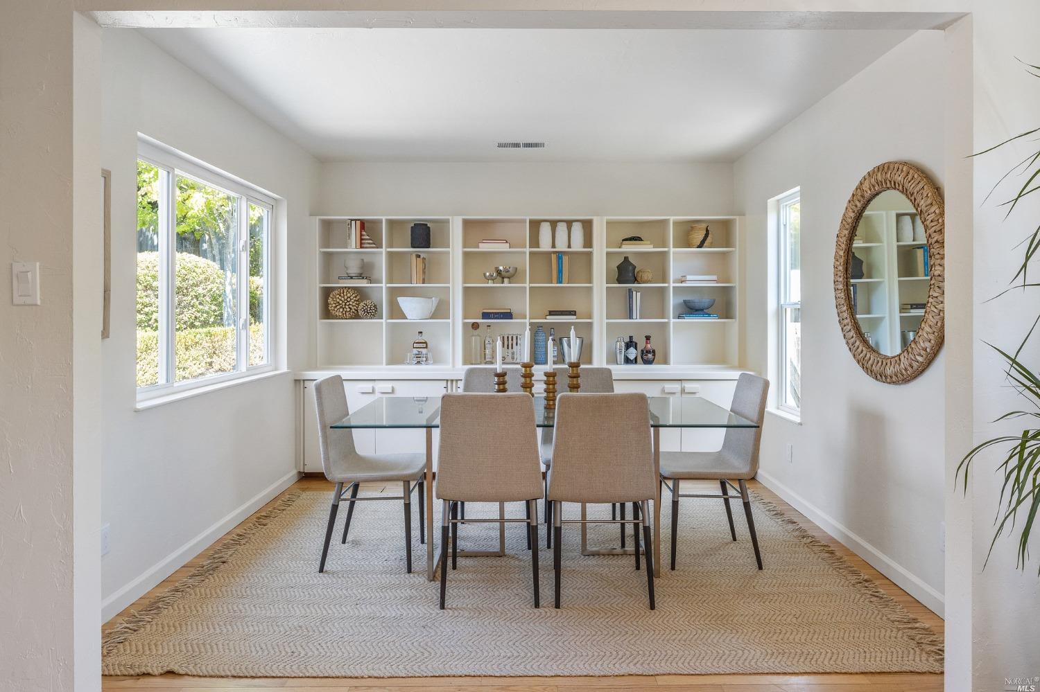 33 Matilda Avenue Mill Valley, CA 94941 - Photo 12 of 31 a view of a dining room with furniture window and wooden floor