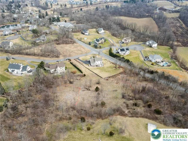 an aerial view of multiple house