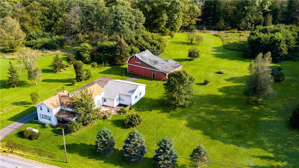 6085 Italy Valley Road Italy, NY 14512 - Photo 1 of 1 Arial picture before new metal roofs were installe