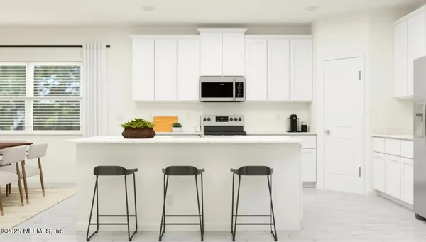 a living room with furniture and a couch