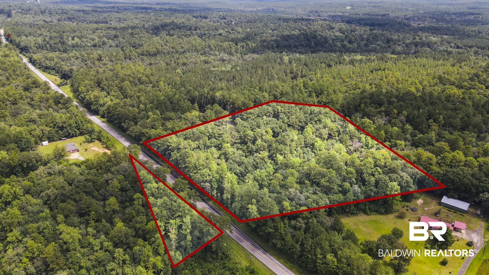 0 Mt.Pilgrim Road Eight Mile, AL 36613 - Photo 10 of 14 View of property location featuring a forest and property parcel outlined