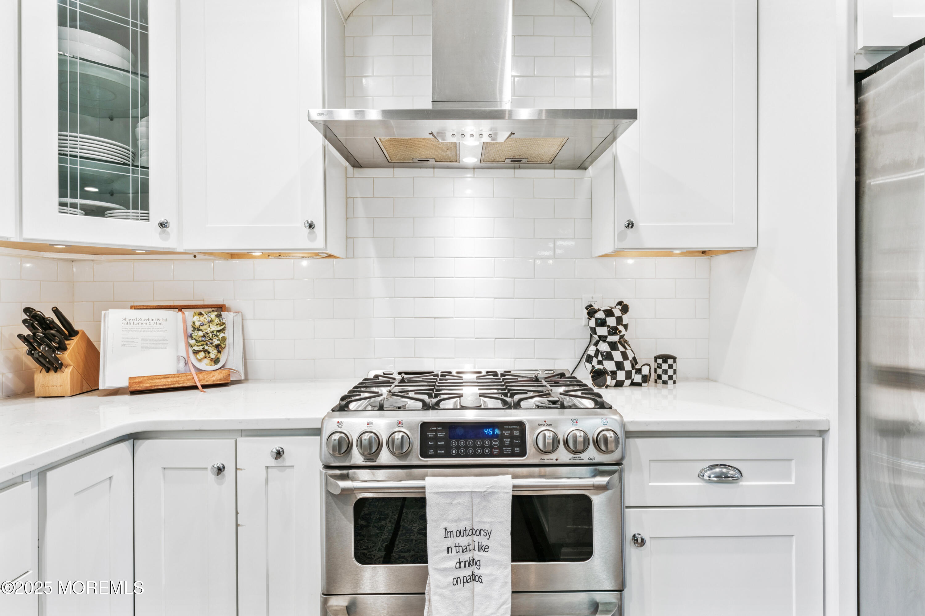 28 High Point Road Lincroft, NJ 07738 - Photo 15 of 42 a kitchen with granite countertop white cabinets and white appliances