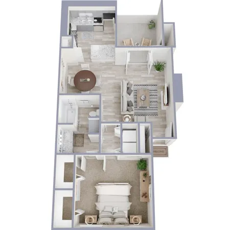 a house view with a garden space