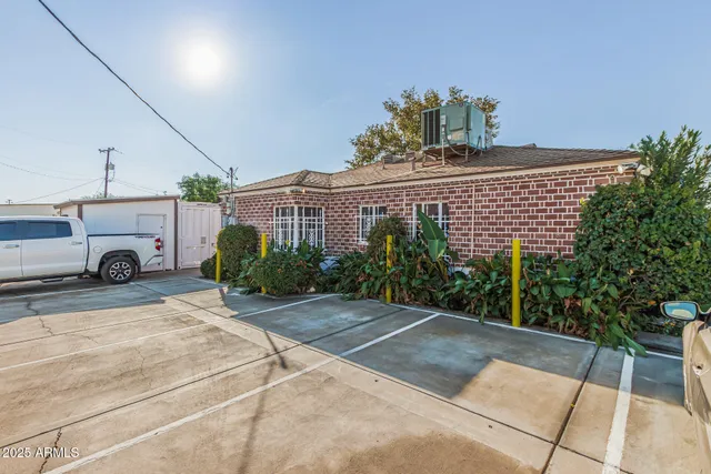 a house with a white door