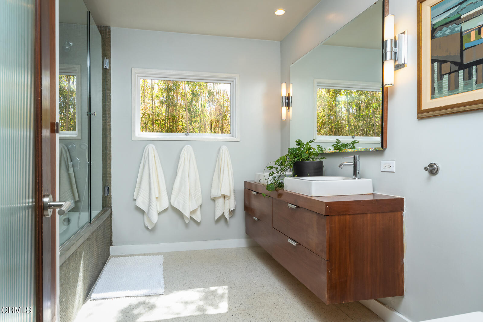 1471 Normandy Drive Pasadena, CA 91103 - Photo 27 of 41 a spacious bathroom with a granite countertop sink a mirror and a bathtub