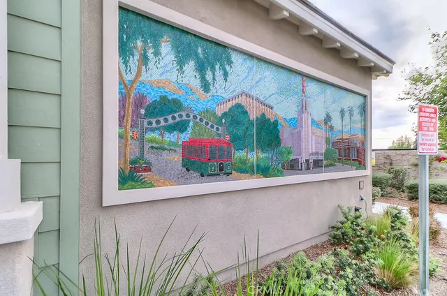 a view of a building with a street