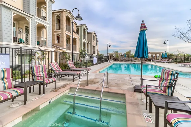 a backyard of a house with seating space