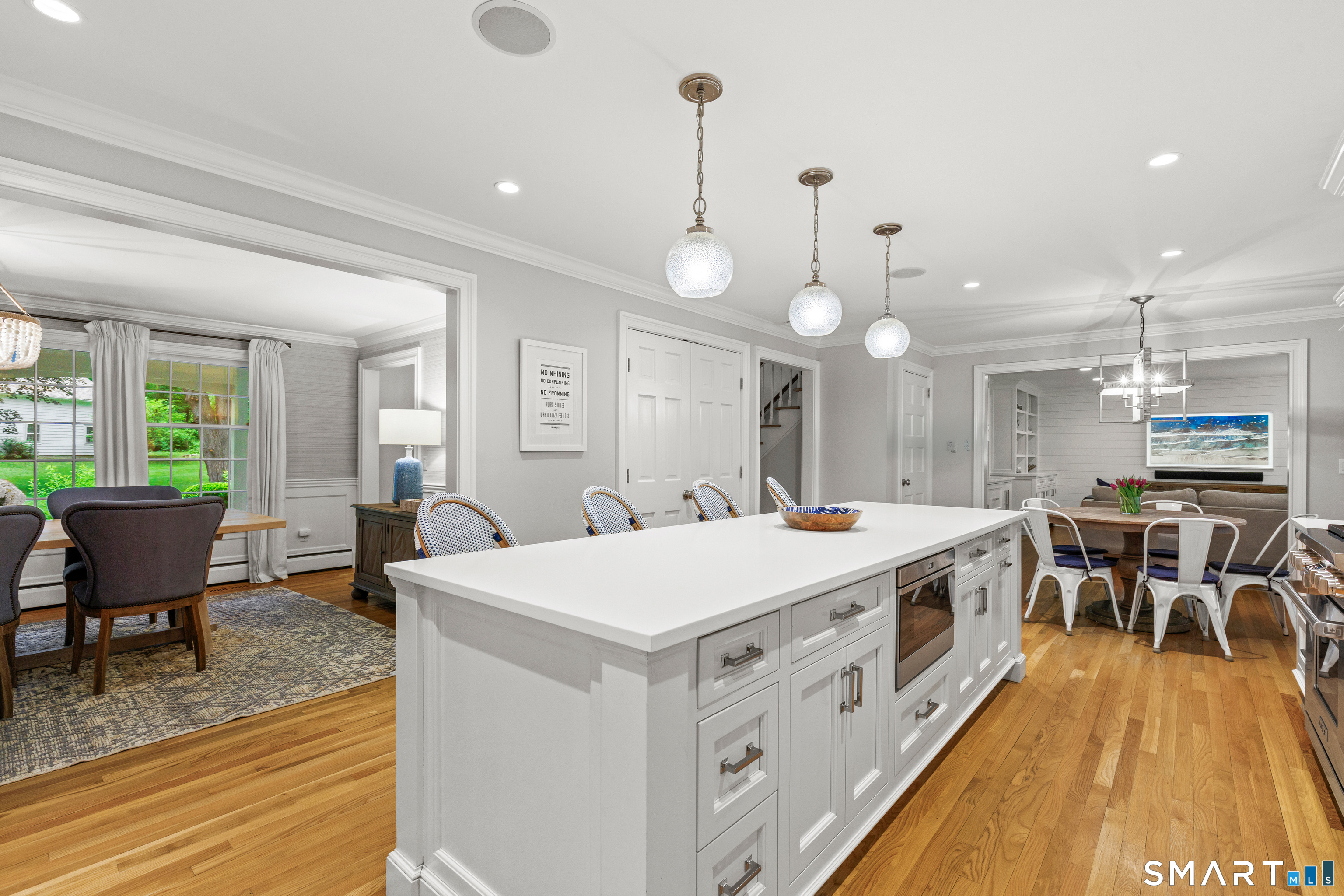 599 North Wilton Road New Canaan, CT 06840 - Photo 13 of 37 Kitchen opens to formal dining room