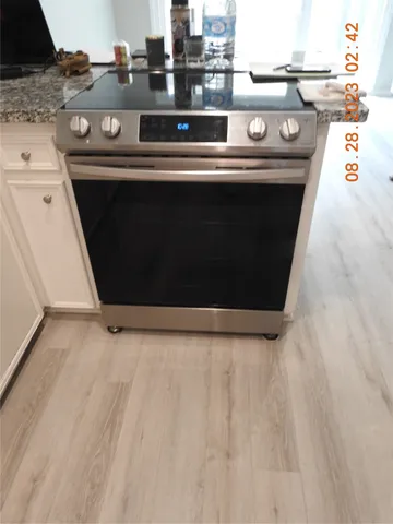 a close view of stove