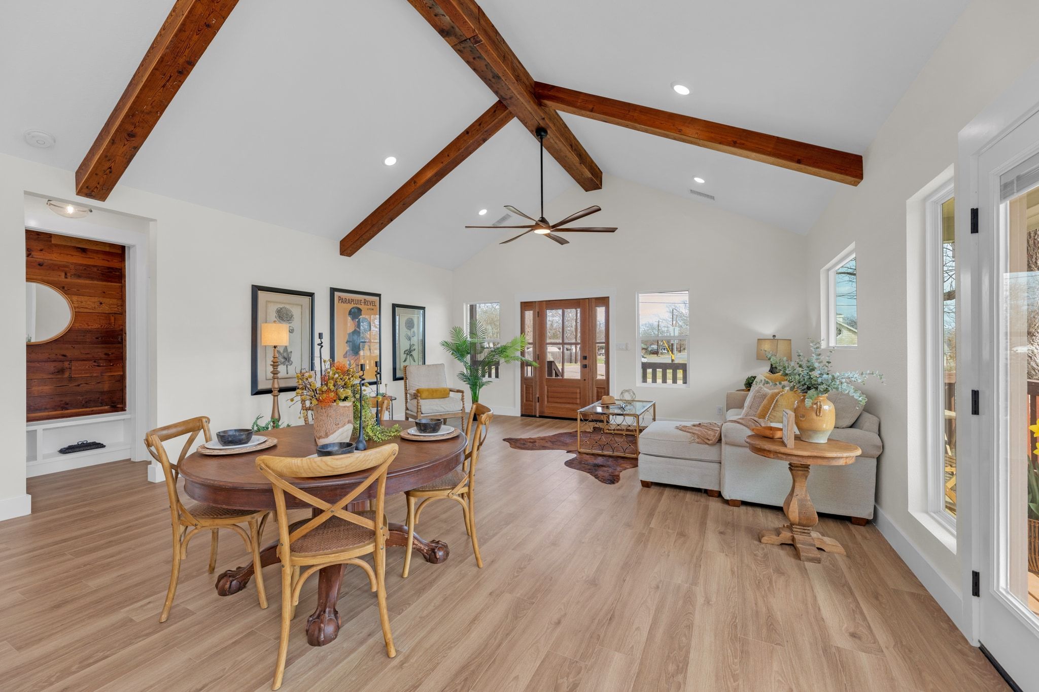 2102 South Church Street Georgetown, TX 78626 - Photo 5 of 40 Dining room featuring luxury vinyl wood-type flooring, recessed lighting.