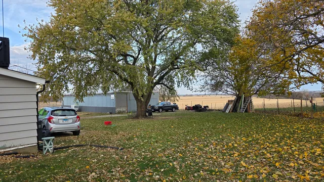 a backyard of a house