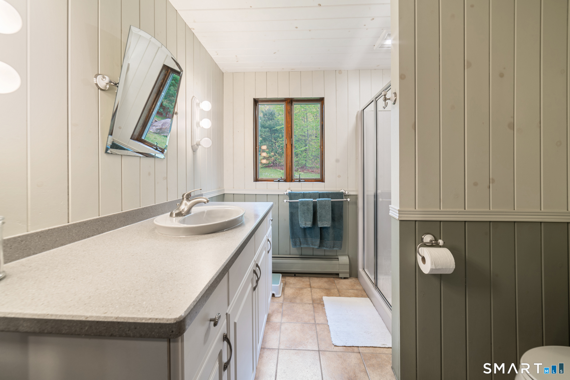 72 Wild Cat Hill Road Harwinton, CT 06791 - Photo 21 of 40 a bathroom with a sink vanity and a mirror