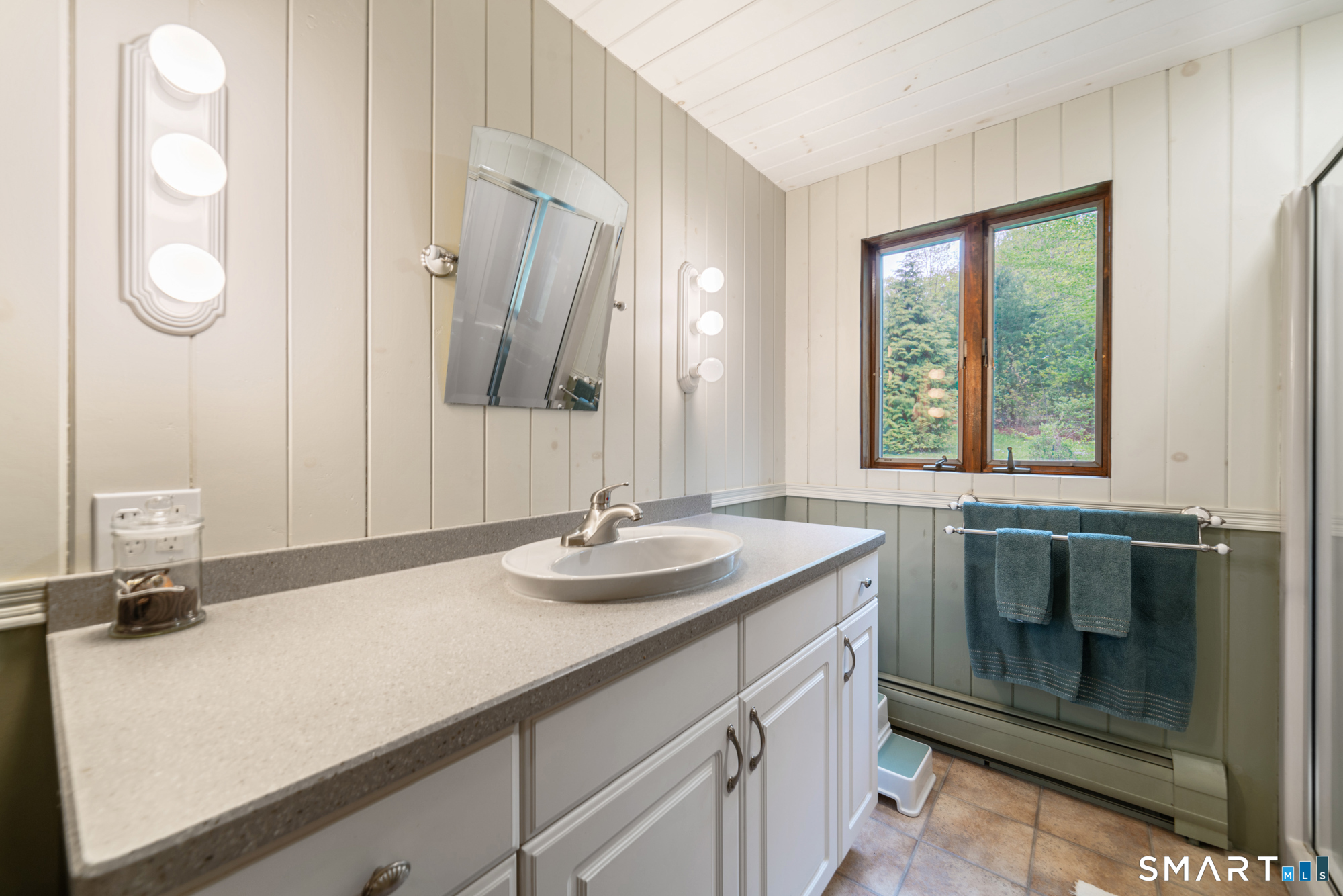 72 Wild Cat Hill Road Harwinton, CT 06791 - Photo 22 of 40 a bathroom with a sink and a mirror
