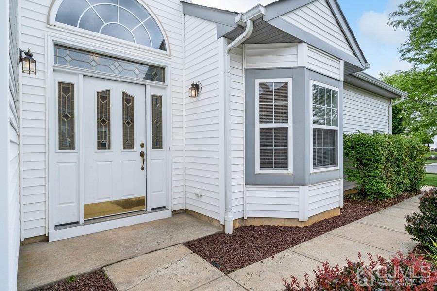 a view of front door of house