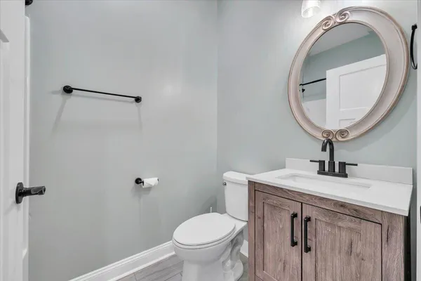 a close view of a bathtub in bathroom