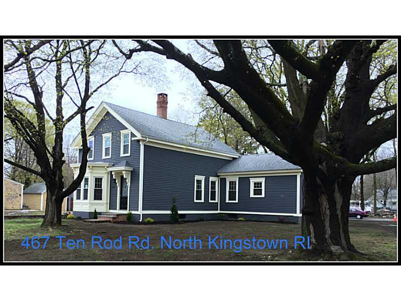 Exterior Front. Totally renovated 1890 Colonial on a corner lot of .43 acres.