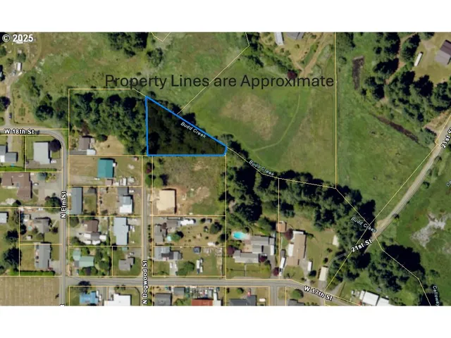 a view of a lake in middle of the town