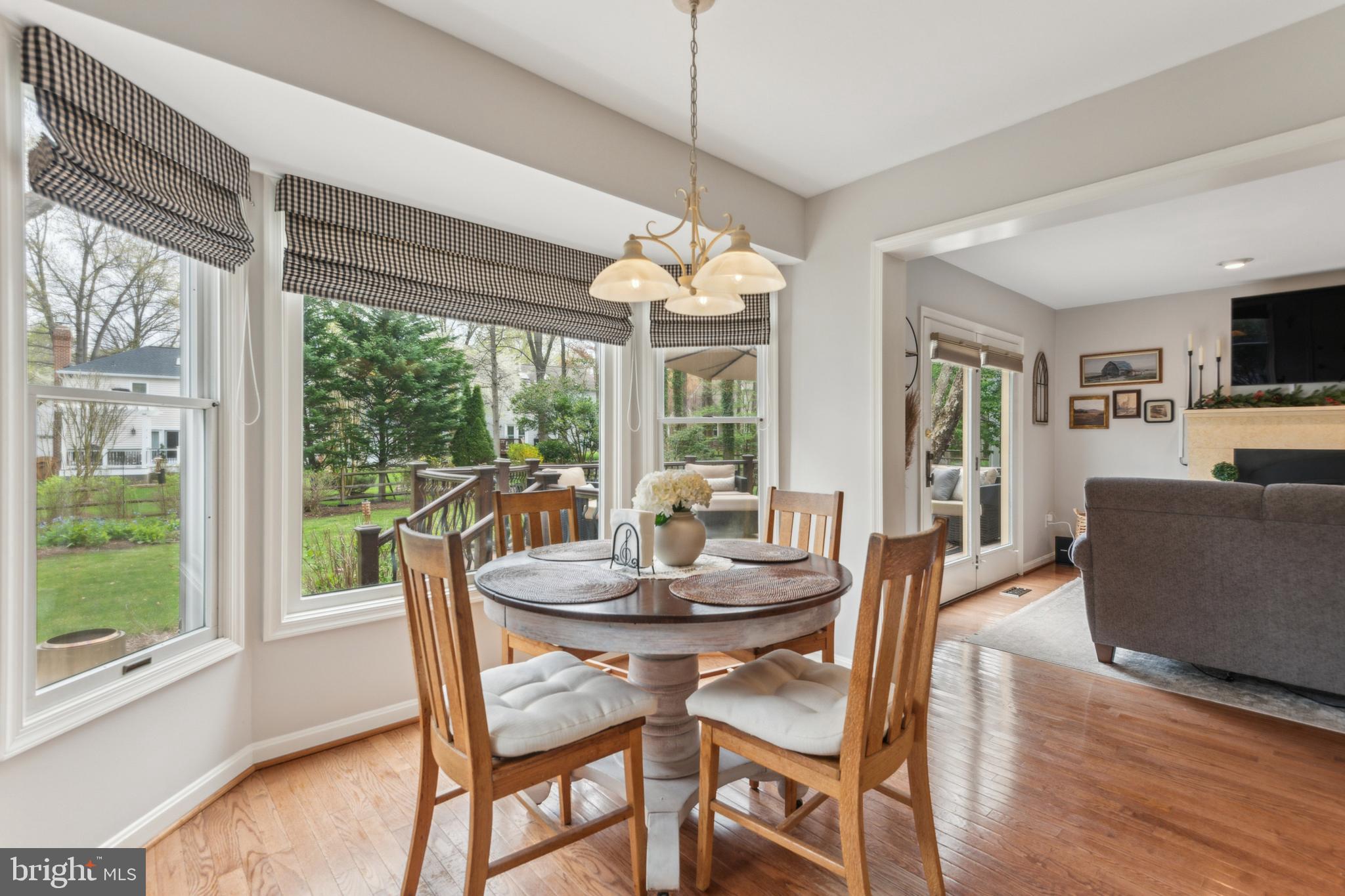 306 Saddle Ridge Road Annapolis, MD 21403 - Photo 16 of 44 a dining room with furniture a chandelier and wooden floor