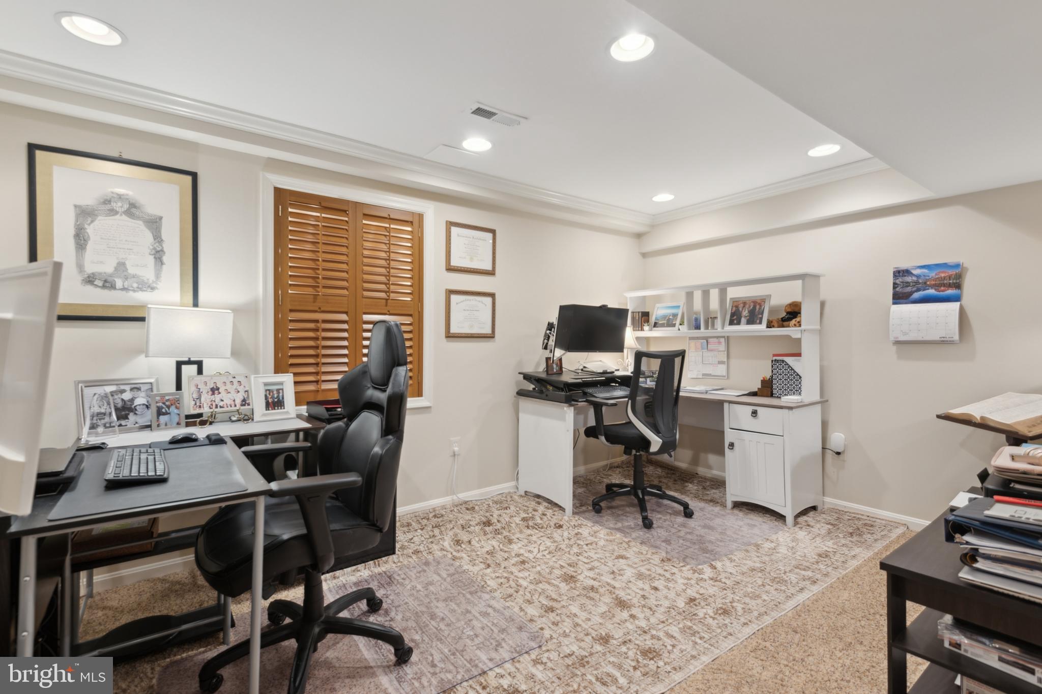 306 Saddle Ridge Road Annapolis, MD 21403 - Photo 29 of 44 a view of a workspace with furniture and a window